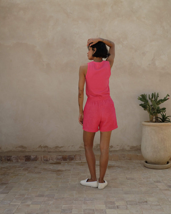 Angarde Short Femme Fuchsia De Coton Bio