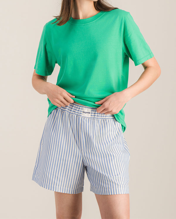 angarde Short femme rayures ciel en Tencel