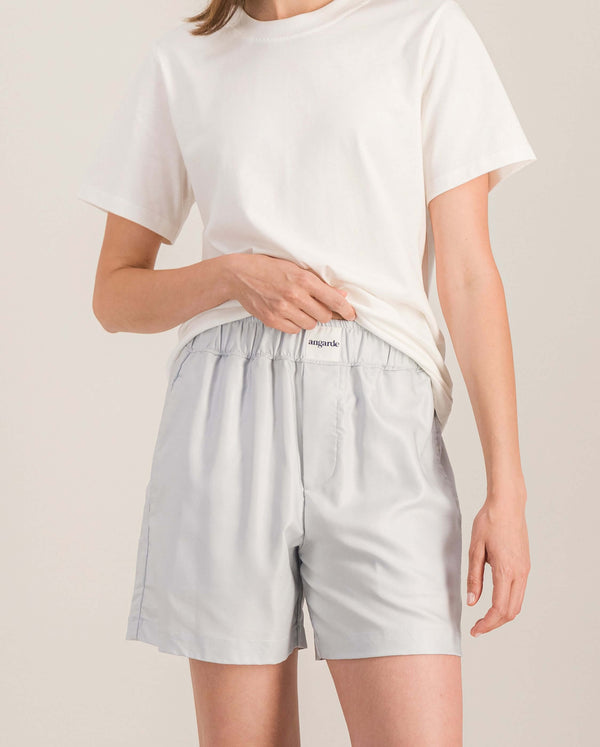 angarde Short femme uni bleu en Tencel