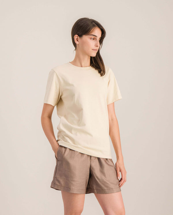 Angarde Short Femme Uni Chocolat En Tencel