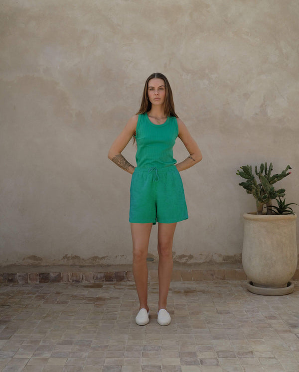 angarde Short femme vert de coton bio