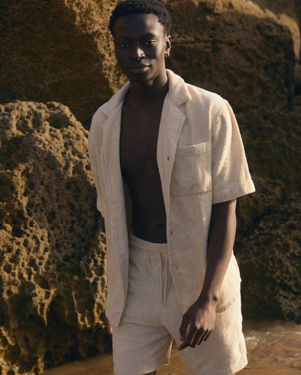 Angarde Short Homme Beige Coton Bio