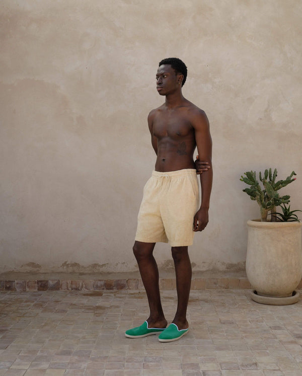 Angarde Short Homme Beige Coton Bio