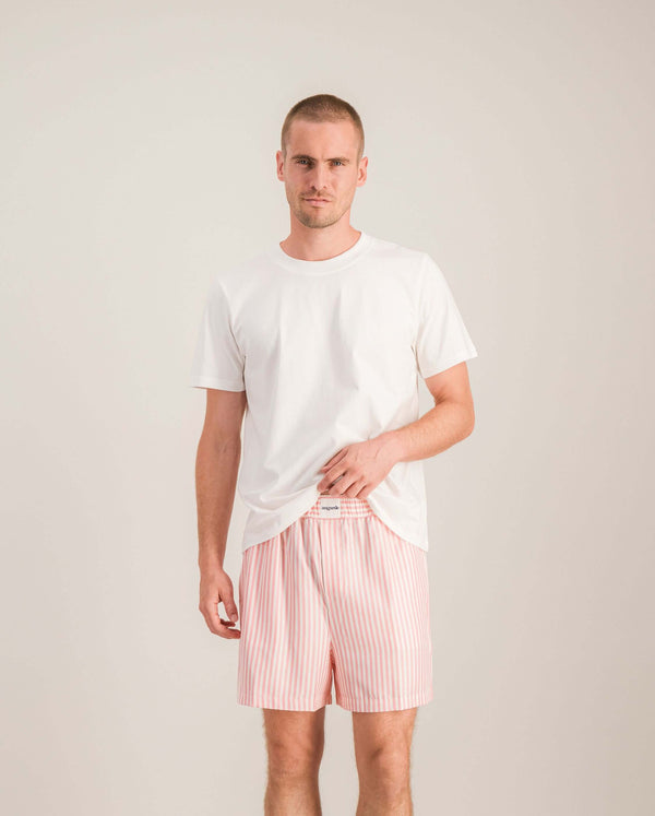Angarde Short Homme Rayures Dahlia En Tencel