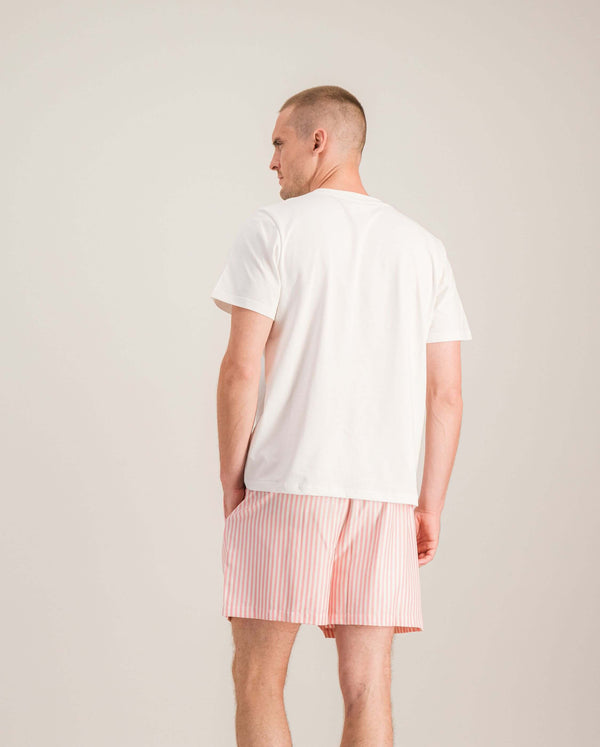 Angarde Short Homme Rayures Dahlia En Tencel