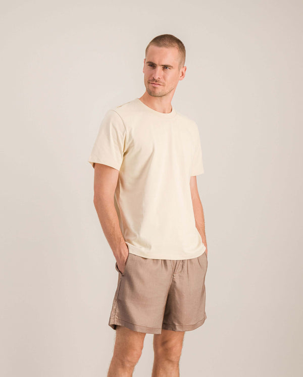 Angarde Short Homme Uni Chocolat En Tencel