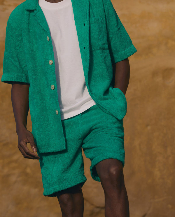Angarde Short Homme Vert Coton Bio