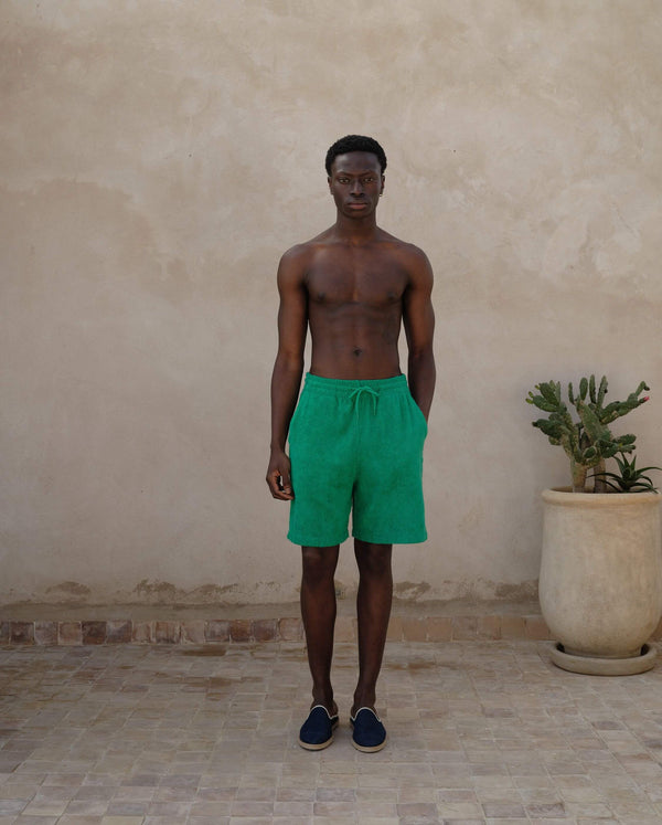 Angarde Short Homme Vert Coton Bio