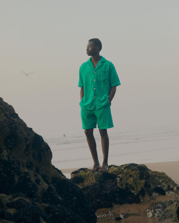Angarde Short Homme Vert Coton Bio