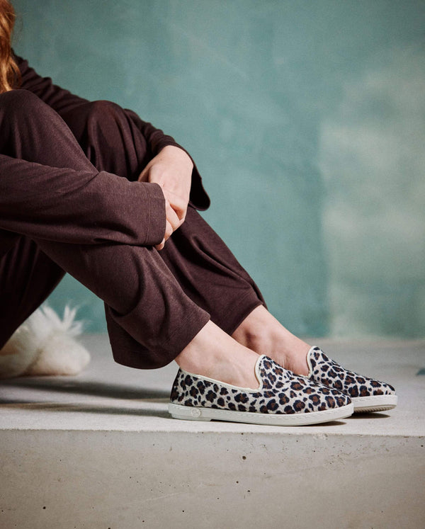 Angarde Chausson Femme Léopard En Polyester Recyclé
