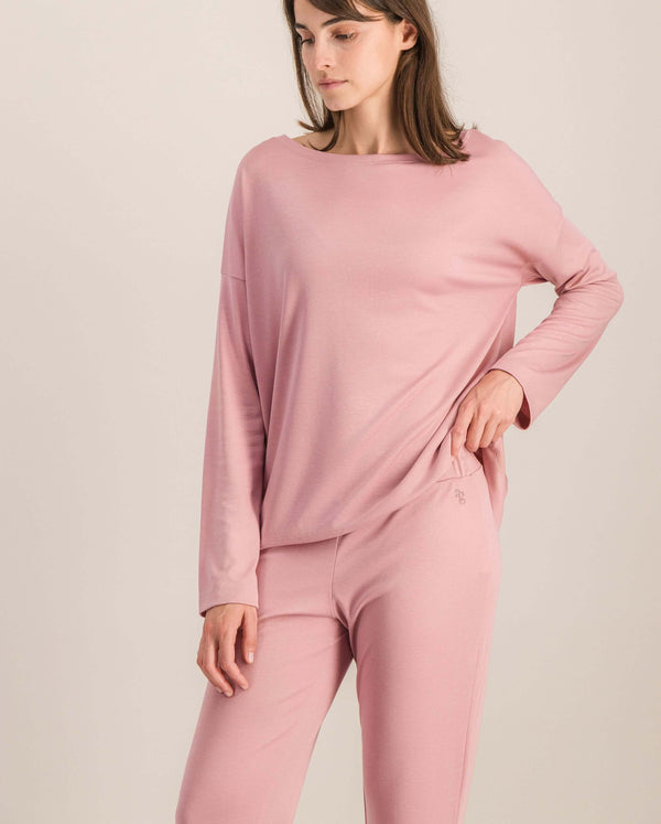angarde Pantalon pyjama femme uni vieux rose en Tencel