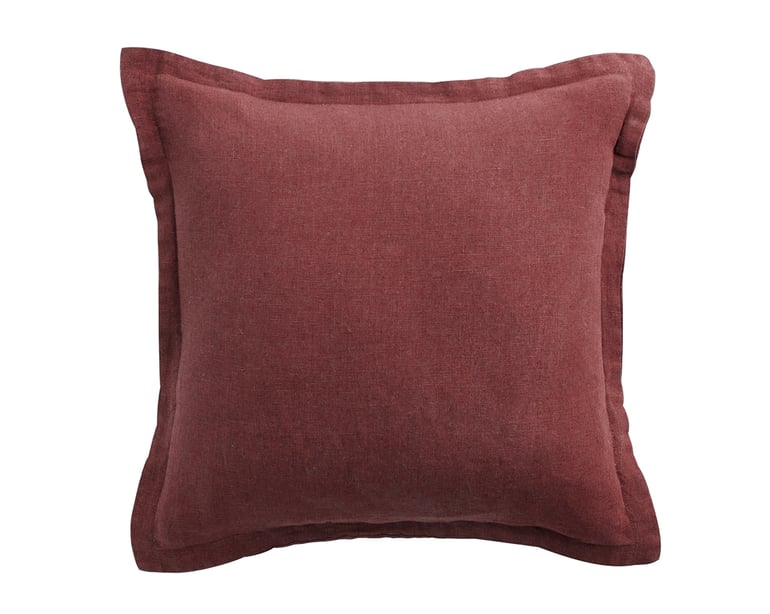 anne de solène COUSSIN LIN LAVE Carré · Terracotta