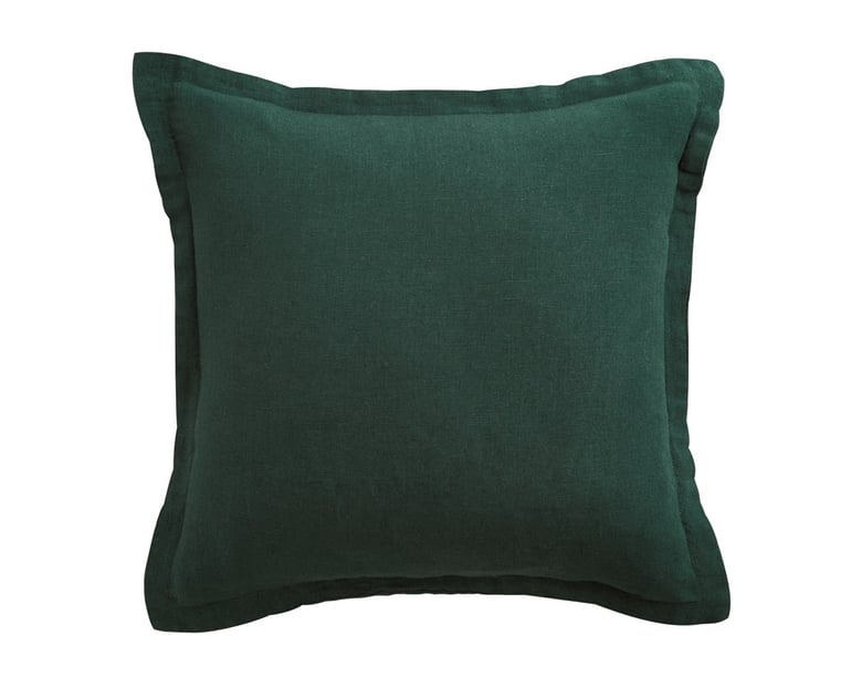 anne de solène COUSSIN LIN LAVE Carré · Vert Sapin
