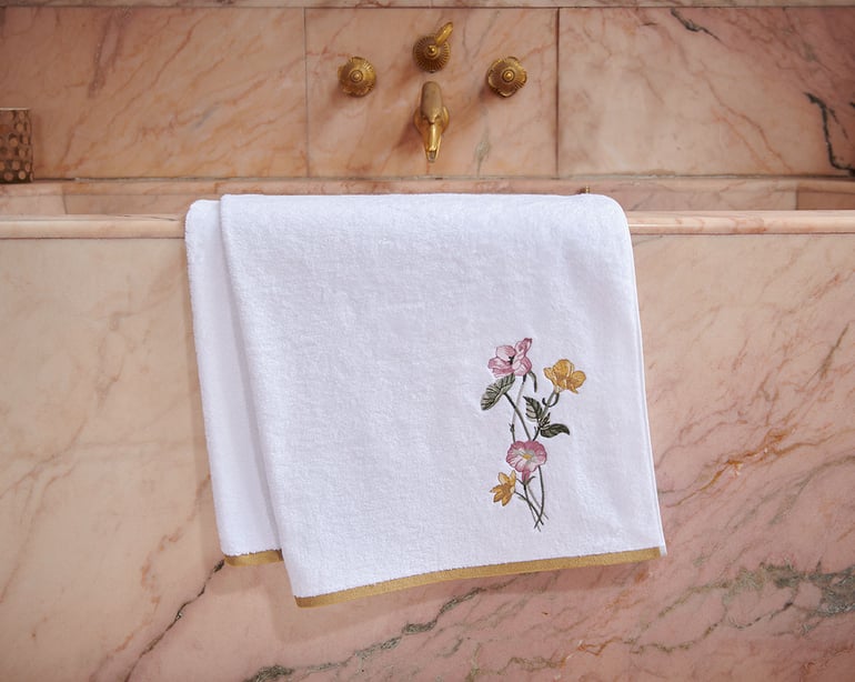 anne de solène DRAP DE BAIN Perle lune