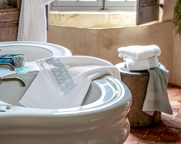 Anne De Solène DRAP DE DOUCHE Hespérides · Blanc