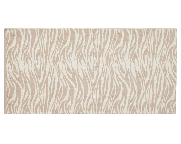 anne de solène DRAP DE DOUCHE Zèbre · Beige