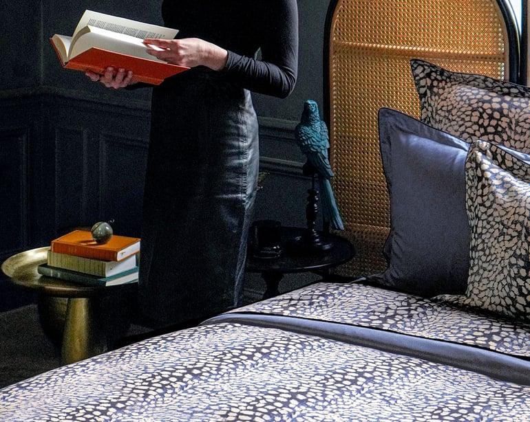 Anne De Solène DRAP HOUSSE Imaginaire · Bleu Nuit