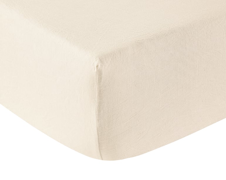 anne de solène DRAP HOUSSE Lin Lavé Lina · Naturel