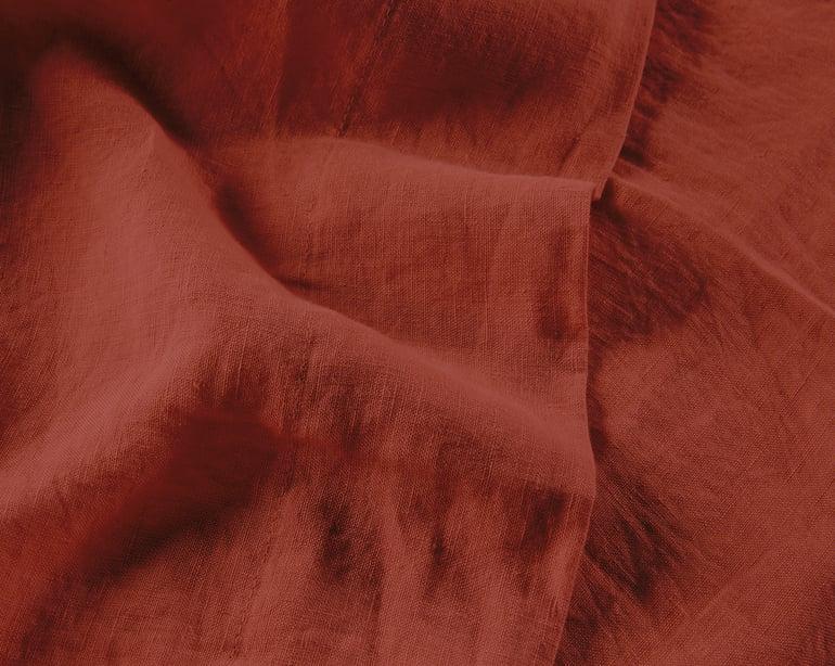 Anne De Solène DRAP PLAT Lin Lavé Lina · Terracotta