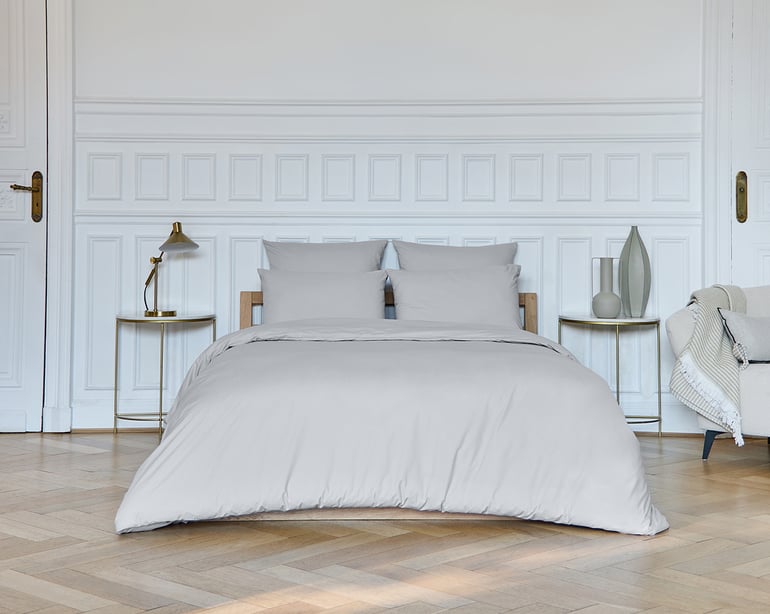 anne de solène Housse de couette Amance · Gris perle