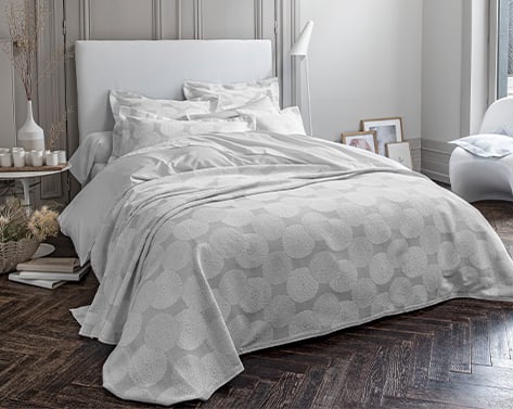 anne de solène JETE DE LIT Dahlia · Gris