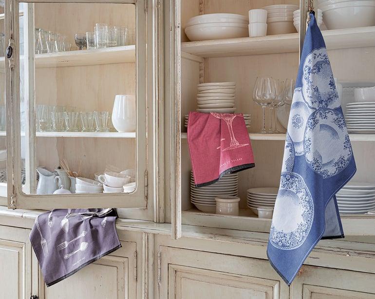 anne de solène LOT DE 3 TORCHONS Art de la table