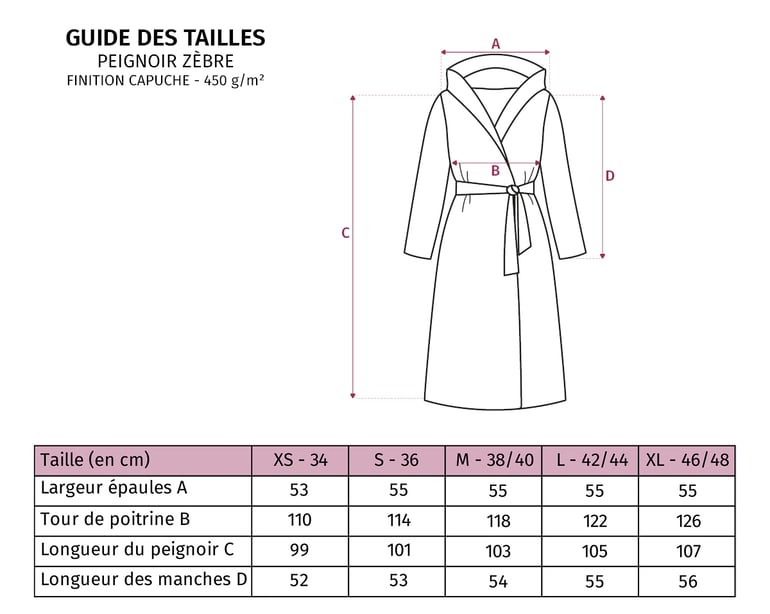 Anne De Solène PEIGNOIR Zèbre · Beige