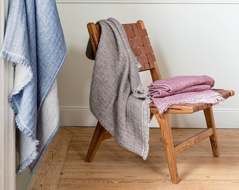 Anne De Solène PLAID Ambiance · Bleu