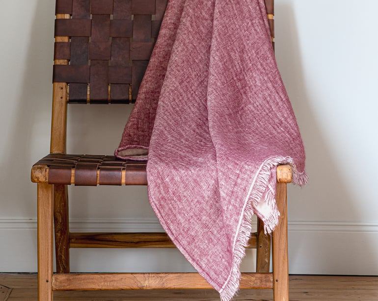 anne de solène PLAID Ambiance · Lie de vin