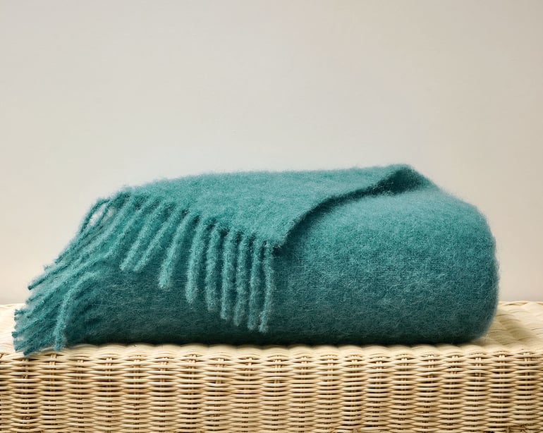 anne de solène PLAID Instant · Emeraude