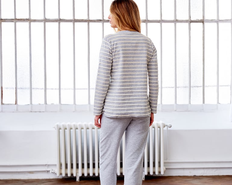 Anne De Solène PYJAMA Rita · Gris Chiné