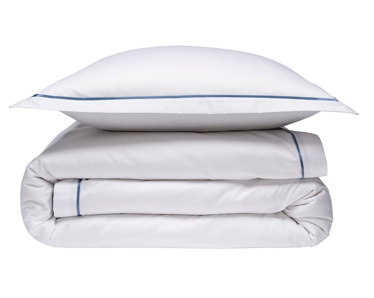 Anne De Solène TAIE D'OREILLER Breteuil · Blanc/Bleu