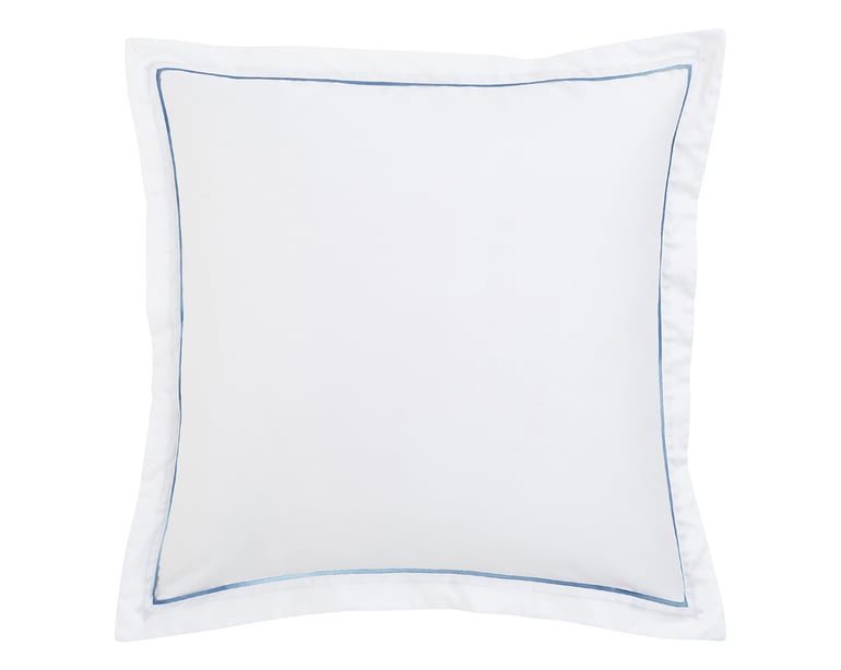 anne de solène TAIE D'OREILLER Breteuil · Blanc/Bleu