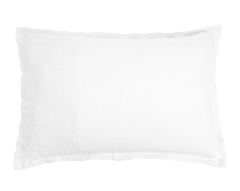 Anne De Solène TAIE D'OREILLER Lin Lavé Lina · Blanc