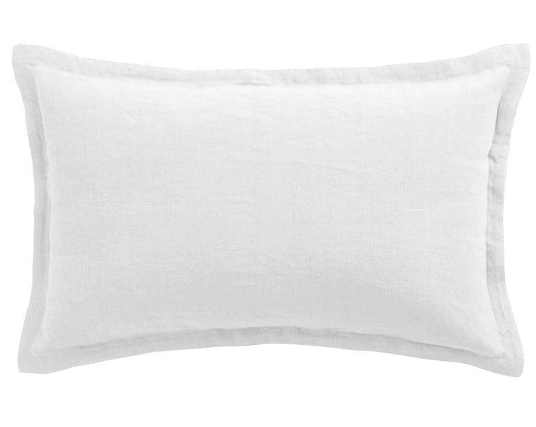 anne de solène COUSSIN LIN LAVE Rectangulaire · Blanc