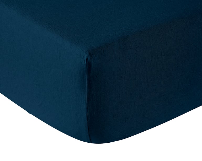 anne de solène DRAP HOUSSE Lin Lavé Lina · Bleu De Chine