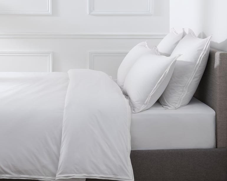 Anne De Solène DRAP HOUSSE Pure White Percale Lavée · Blanc