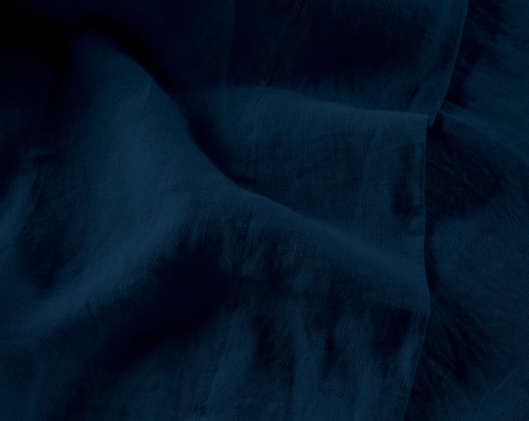 Anne De Solène DRAP PLAT Lin Lavé Lina · Bleu De Chine