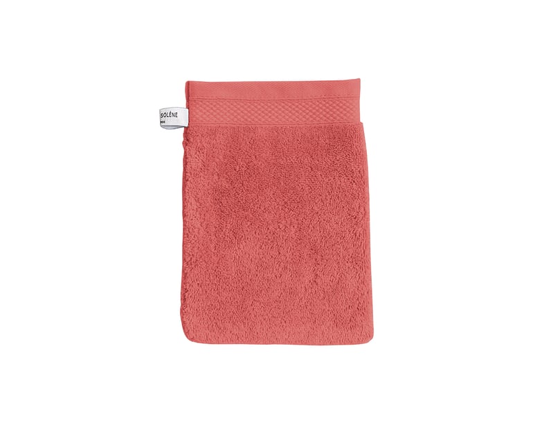 anne de solène GANT DE TOILETTE Pétale · Terre de sienne