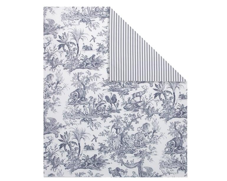 Anne De Solène HOUSSE DE COUETTE 4 Continents · Blanc/Bleu