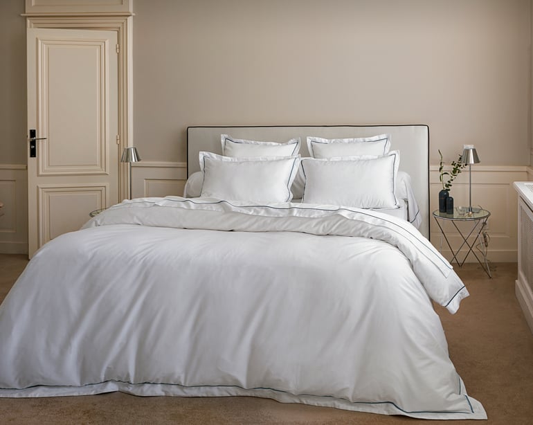 anne de solène HOUSSE DE COUETTE Breteuil · Blanc/Bleu