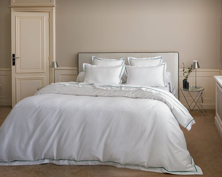 anne de solène HOUSSE DE COUETTE Breteuil · Blanc/Vert