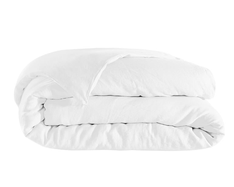 Anne De Solène HOUSSE DE COUETTE Lin Lavé Lina · Blanc