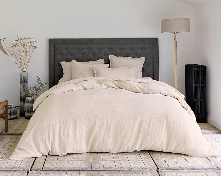 anne de solène HOUSSE DE COUETTE Lin Lavé Lina · Naturel