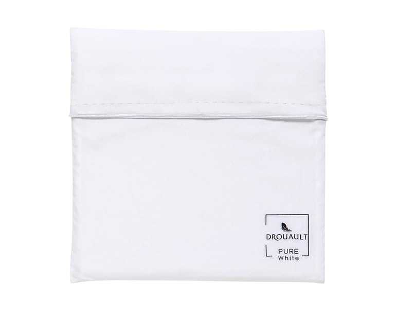 Anne De Solène HOUSSE DE COUETTE Pure White Satin Lavé Blanc · Finition Blanc