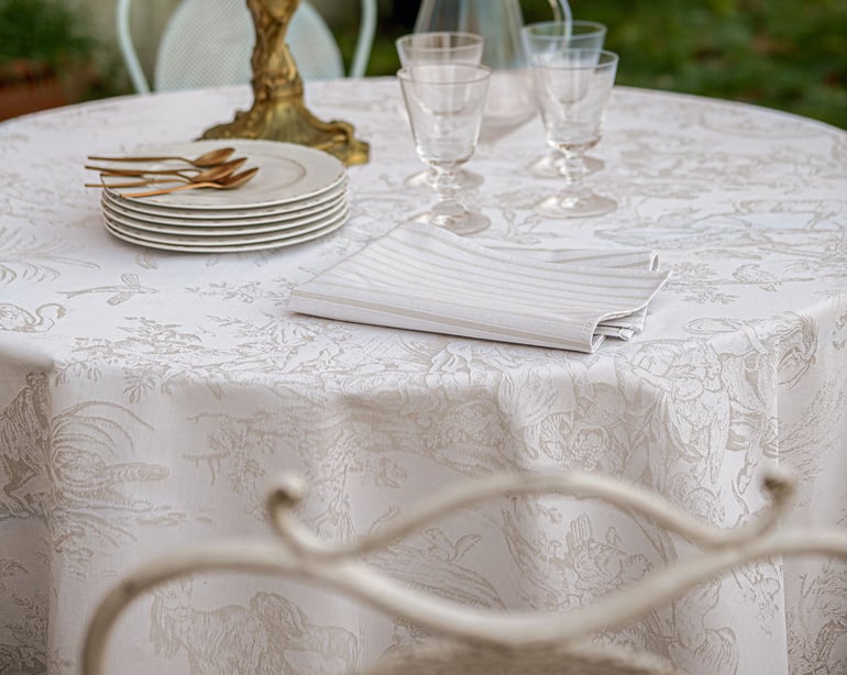 Anne De Solène LOT DE 4 SERVIETTES DE TABLE 4 Continents · Grege