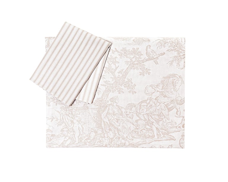 Anne De Solène LOT NAPPE + SERVIETTES DE TABLE 4 Continents · Grege