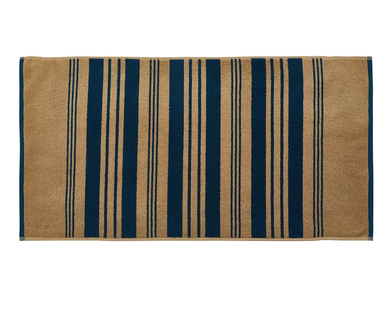 anne de solène SERVIETTE INVITE Alchimie · Beige/Bleu