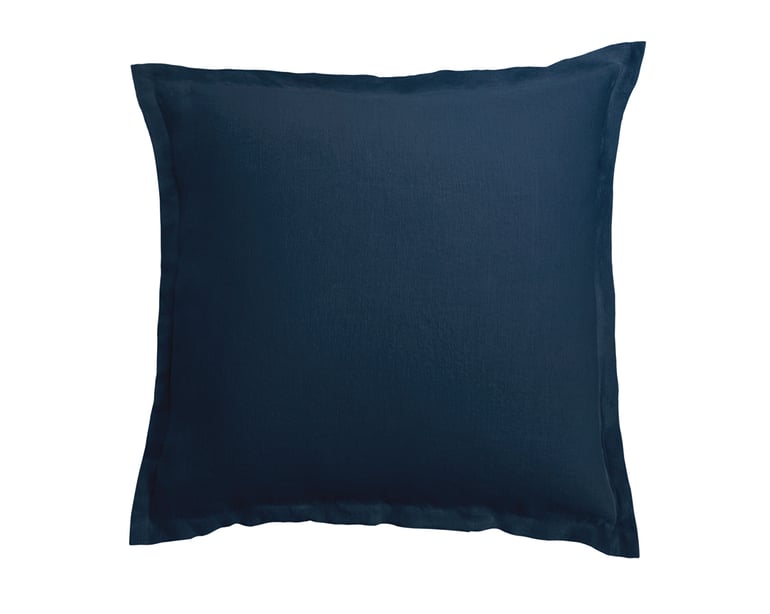 anne de solène TAIE D'OREILLER Lin Lavé Lina · Bleu De Chine