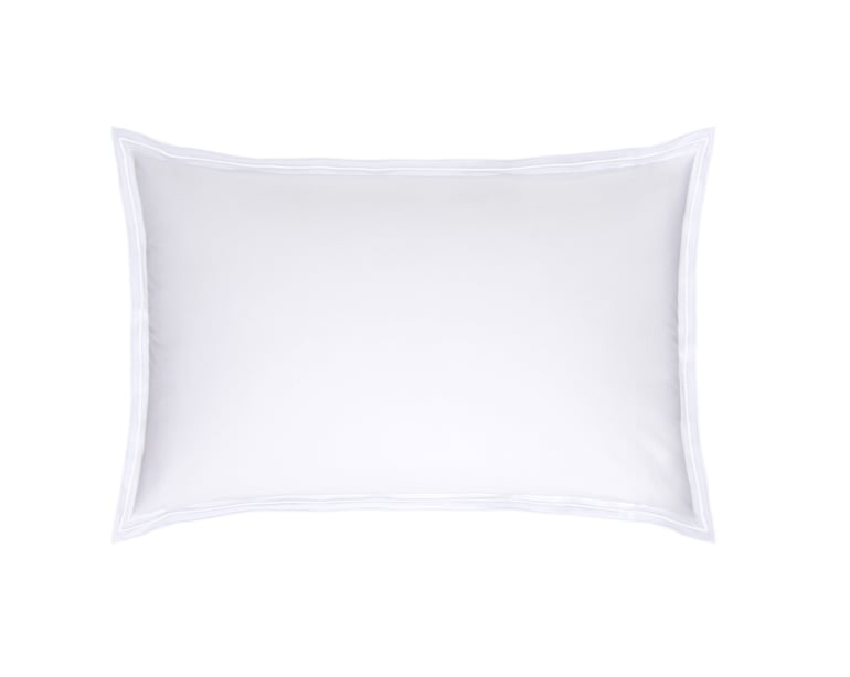 Anne De Solène TAIE D'OREILLER Pure White Percale Lavée · Blanc · Finition Blanche